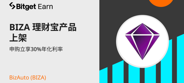 BizAuto (BIZA) 理财宝产品上架，申购立享30%年化利率。